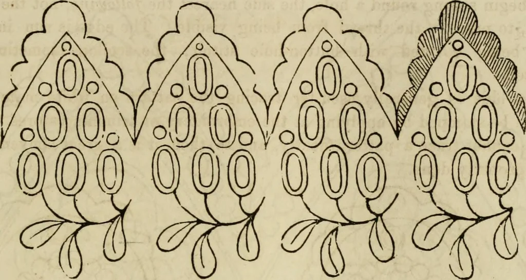 An illustration from The ladies' hand book of fancy and ornamental work ..., 1859, leaf 60