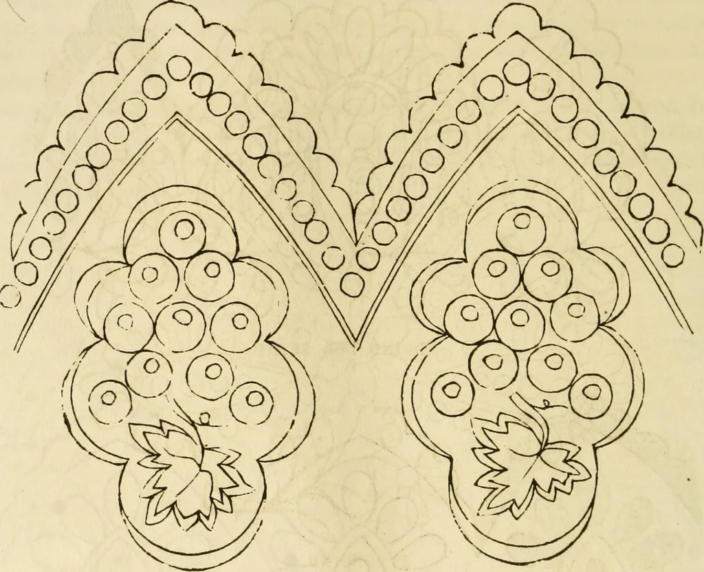 An illustration from The ladies' hand book of fancy and ornamental work ..., 1859, leaf 61