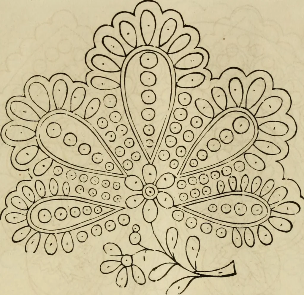 An illustration from The ladies' hand book of fancy and ornamental work ..., 1859, leaf 62