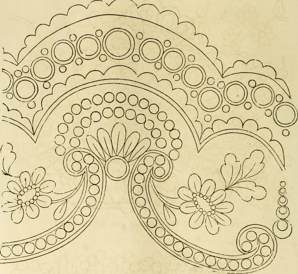 An illustration from The ladies' hand book of fancy and ornamental work ..., 1859, leaf 63