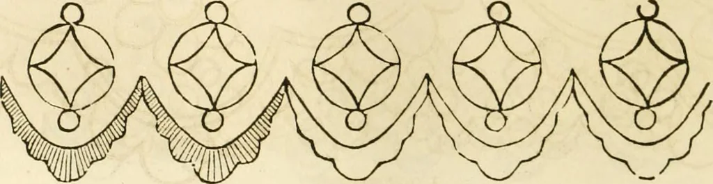An illustration from The ladies' hand book of fancy and ornamental work ..., 1859, leaf 63