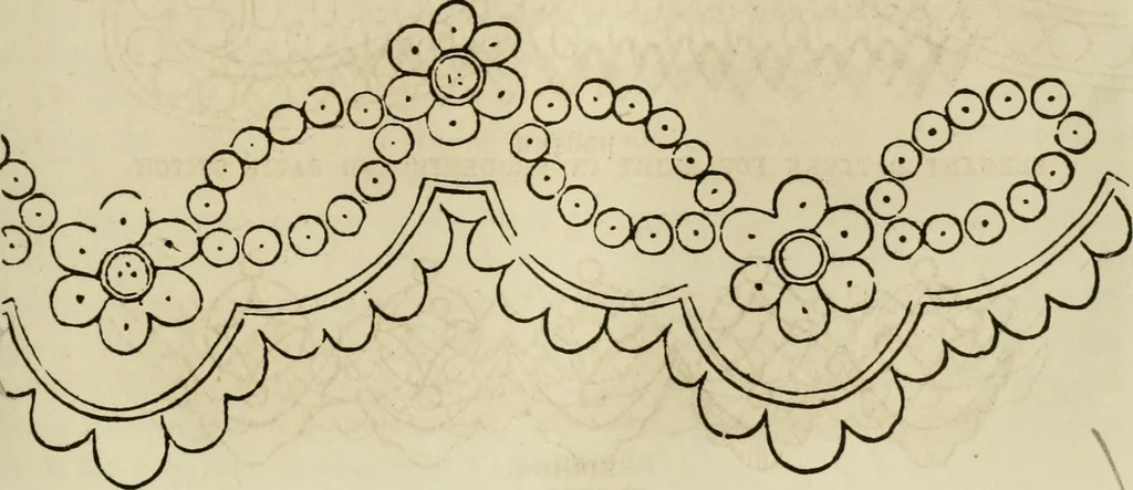An illustration from The ladies' hand book of fancy and ornamental work ..., 1859, leaf 64