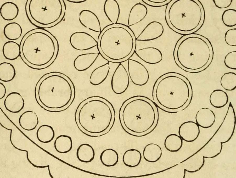 An illustration from The ladies' hand book of fancy and ornamental work ..., 1859, leaf 65