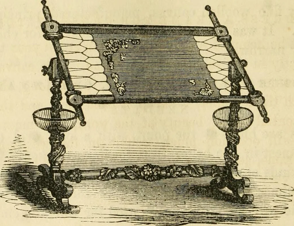 An illustration from The ladies' hand book of fancy and ornamental work ..., 1859, leaf 71