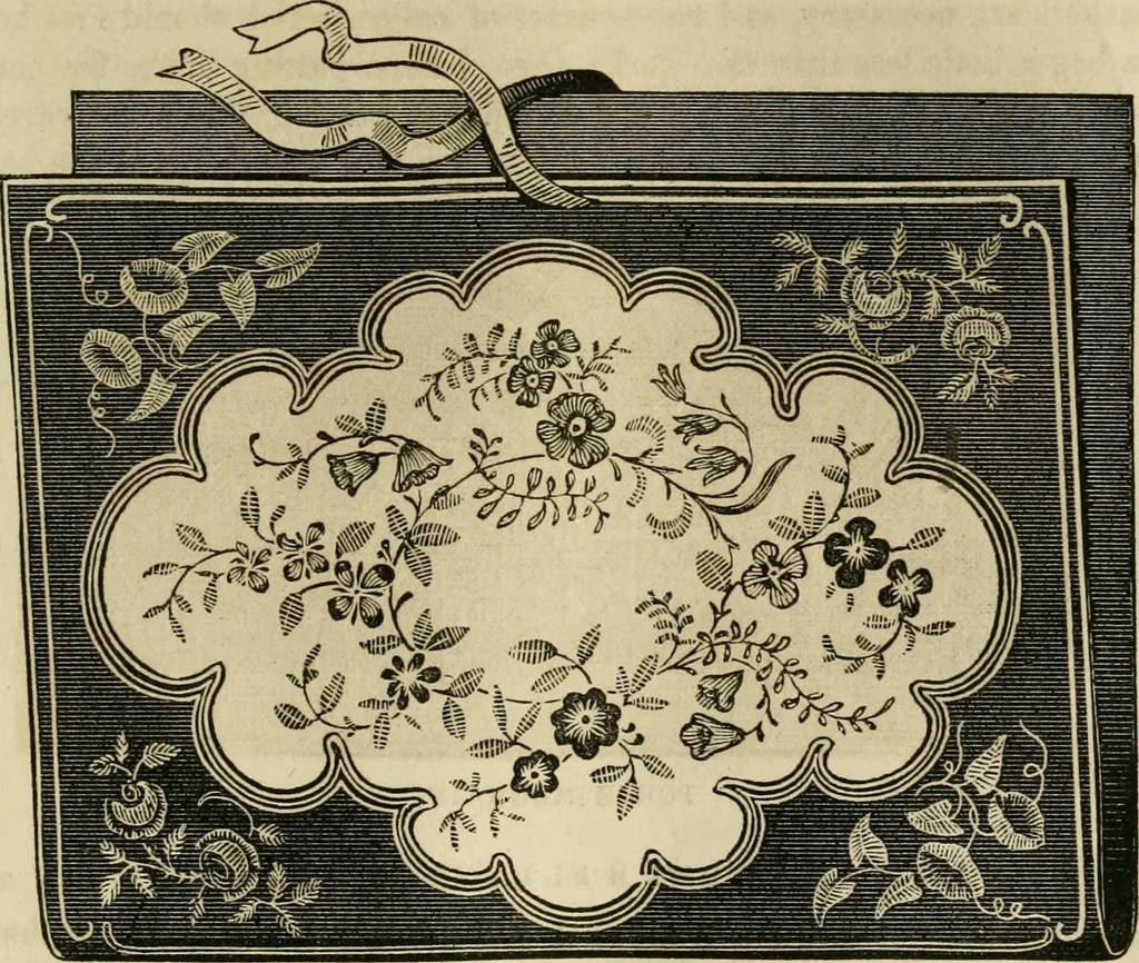 An illustration from The ladies' hand book of fancy and ornamental work ..., 1859, leaf 84