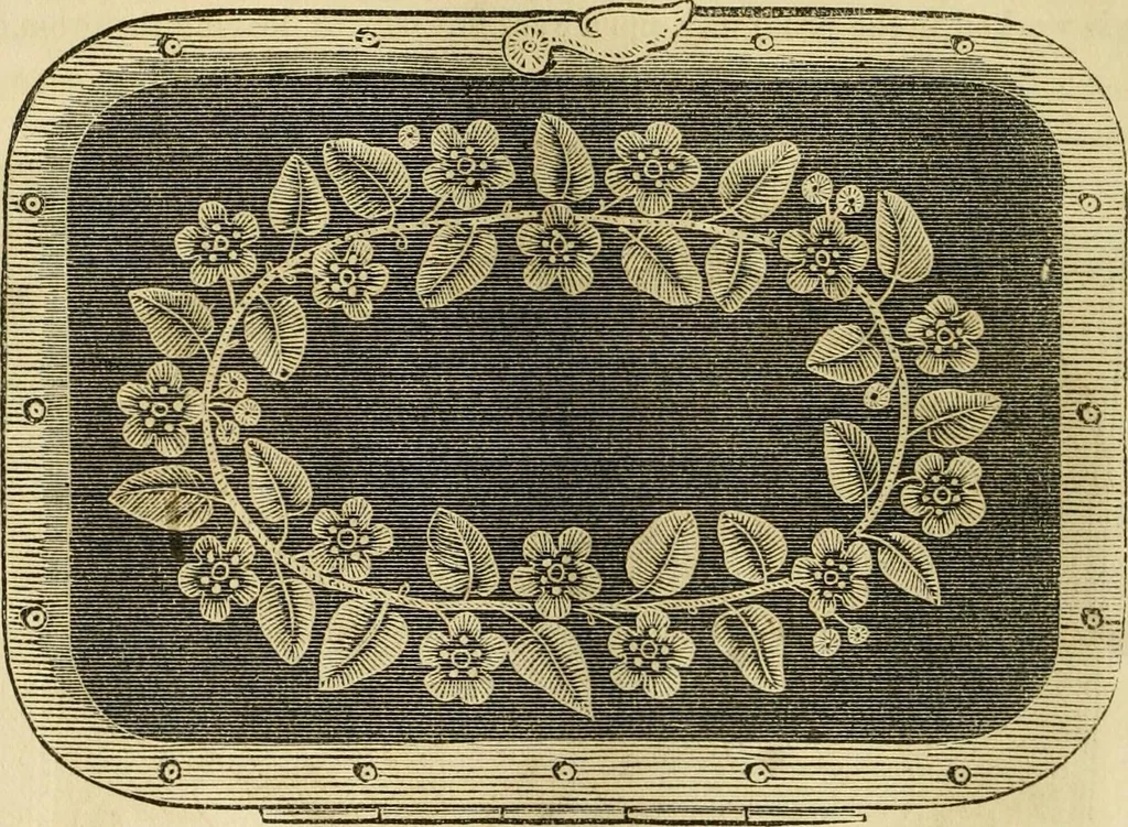 An illustration from The ladies' hand book of fancy and ornamental work ..., 1859, leaf 85