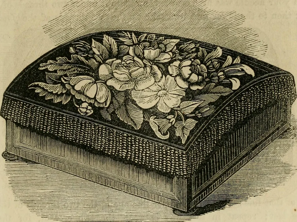 An illustration from The ladies' hand book of fancy and ornamental work ..., 1859, leaf 86