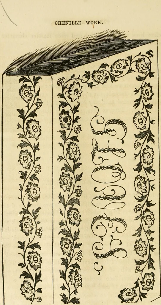 An illustration from The ladies' hand book of fancy and ornamental work ..., 1859, leaf 99