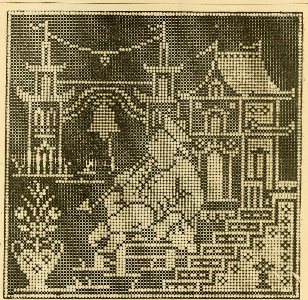 An illustration from The ladies' hand book of needle work, 1879, leaf 18