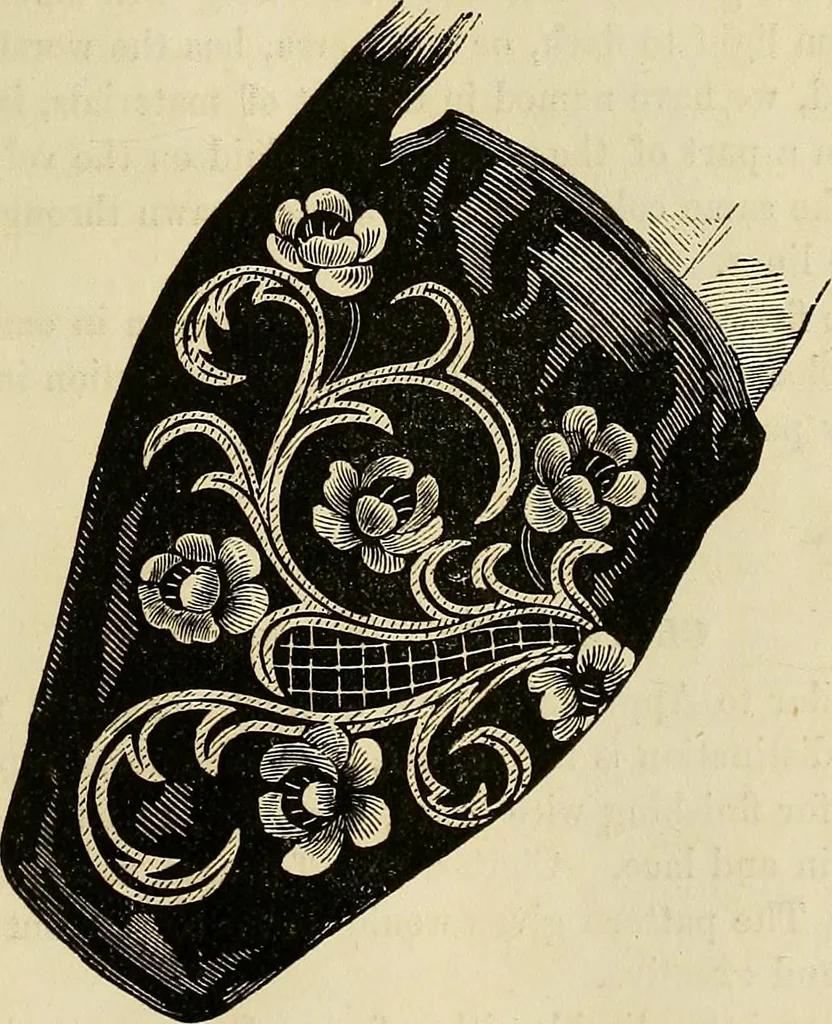 An illustration from The ladies' hand book of fancy and ornamental work .., 1860, leaf 102