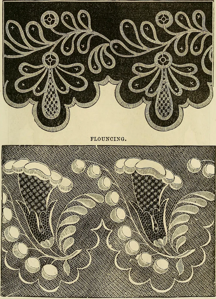 An illustration from The ladies' hand book of fancy and ornamental work .., 1860, leaf 128