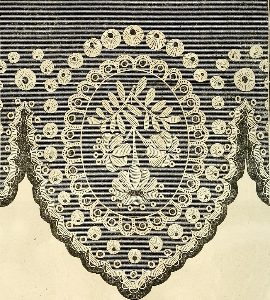 An illustration from The ladies' hand book of fancy and ornamental work .., 1860, leaf 129