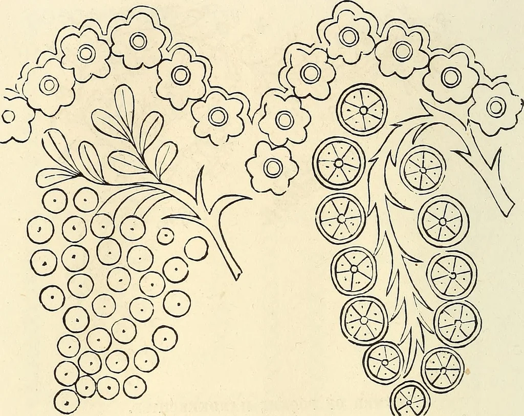 An illustration from The ladies' hand book of fancy and ornamental work .., 1860, leaf 133