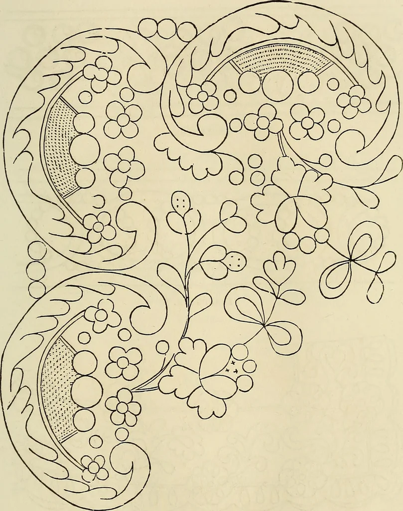 An illustration from The ladies' hand book of fancy and ornamental work .., 1860, leaf 134