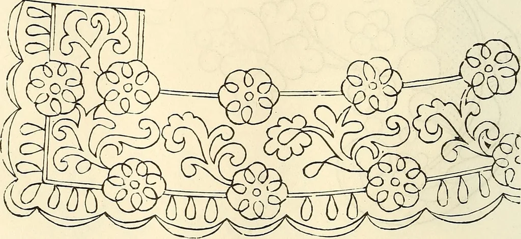 An illustration from The ladies' hand book of fancy and ornamental work .., 1860, leaf 135