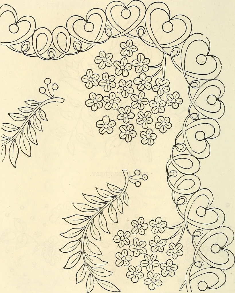 An illustration from The ladies' hand book of fancy and ornamental work .., 1860, leaf 139
