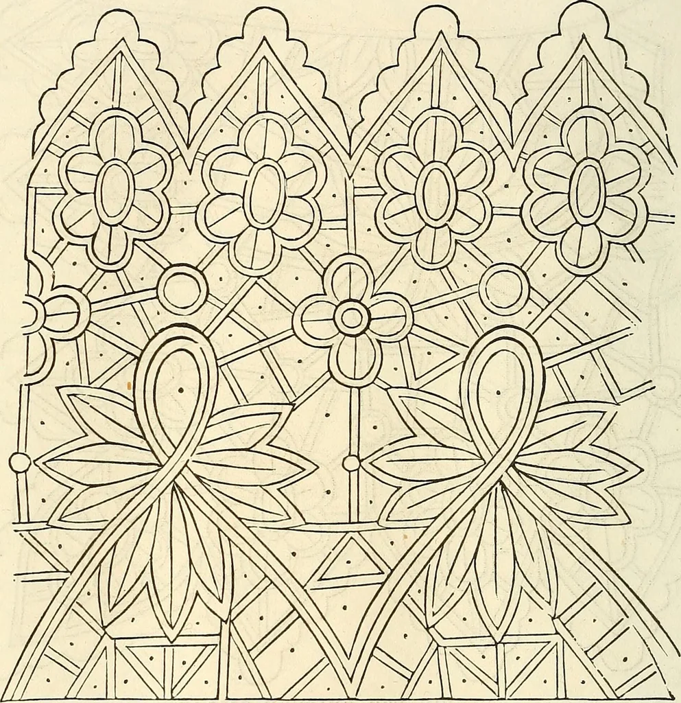 An illustration from The ladies' hand book of fancy and ornamental work .., 1860, leaf 147
