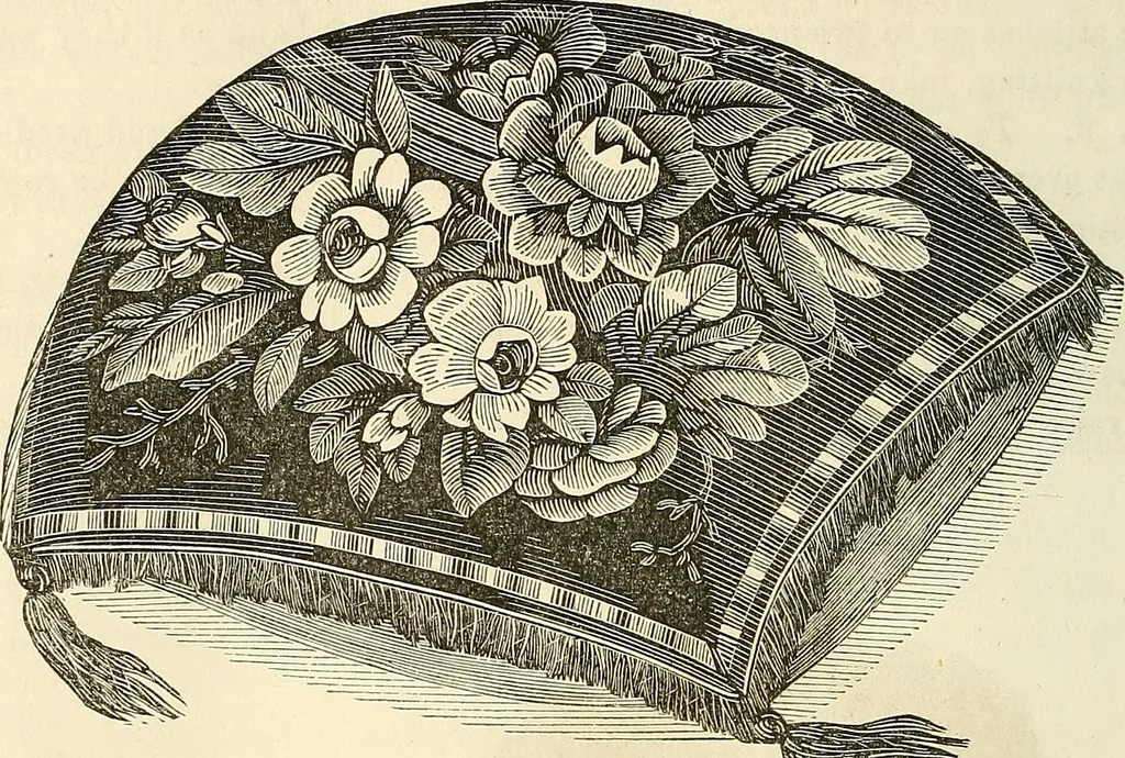 An illustration from The ladies' hand book of fancy and ornamental work .., 1860, leaf 157