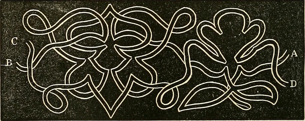 An illustration from The ladies' hand book of fancy and ornamental work .., 1860, leaf 199