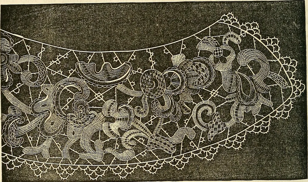 An illustration from The ladies' hand book of fancy and ornamental work .., 1860, leaf 209