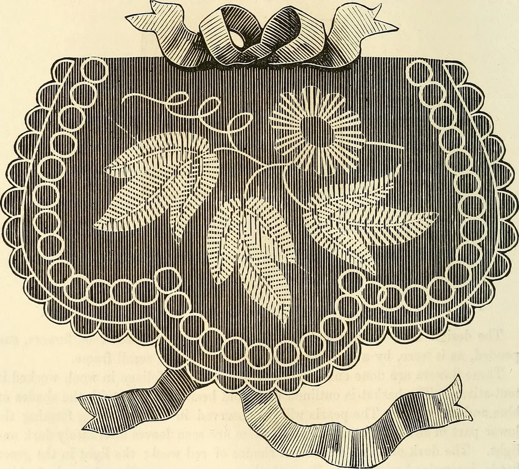 An illustration from The ladies' hand book of fancy and ornamental work .., 1860, leaf 35