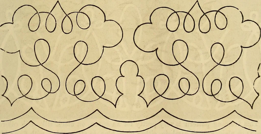 An illustration from The ladies' hand book of fancy and ornamental work .., 1860, leaf 48