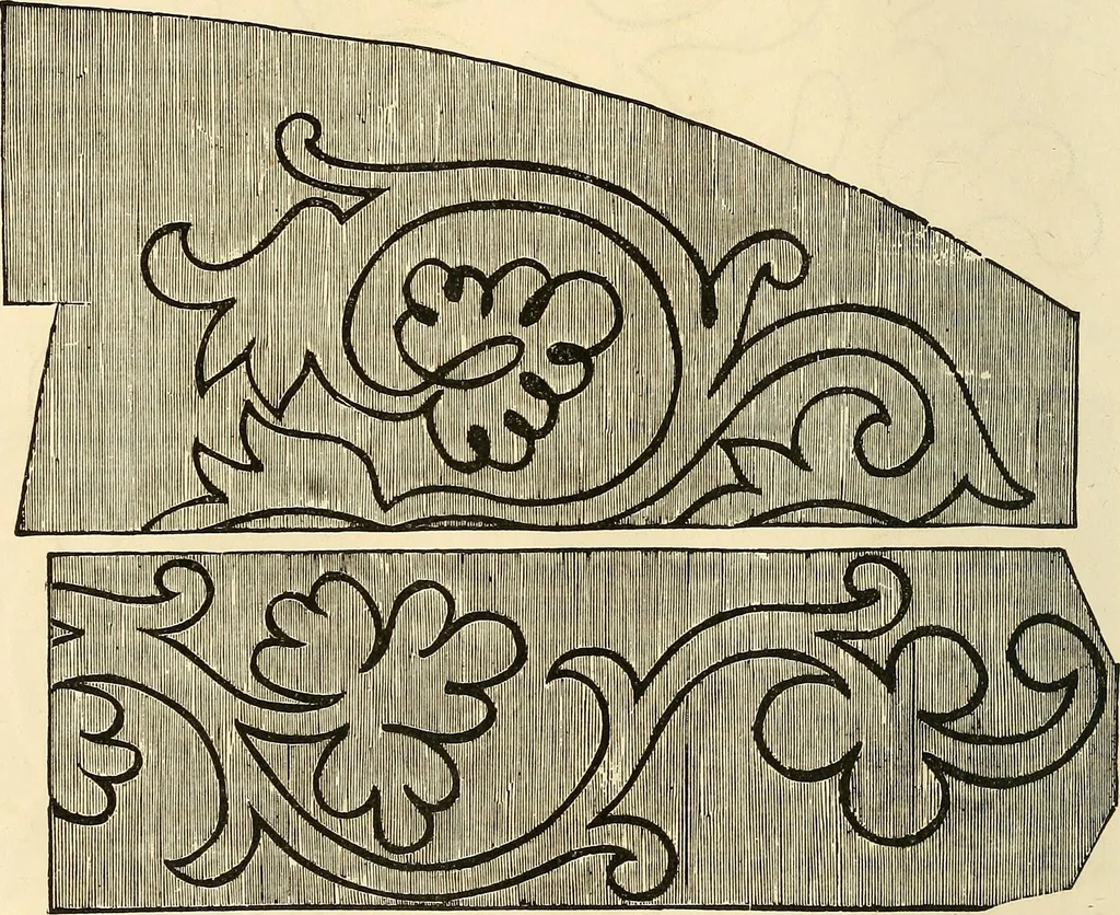 An illustration from The ladies' hand book of fancy and ornamental work .., 1860, leaf 51