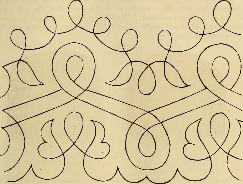 An illustration from The ladies' hand book of fancy and ornamental work .., 1860, leaf 52