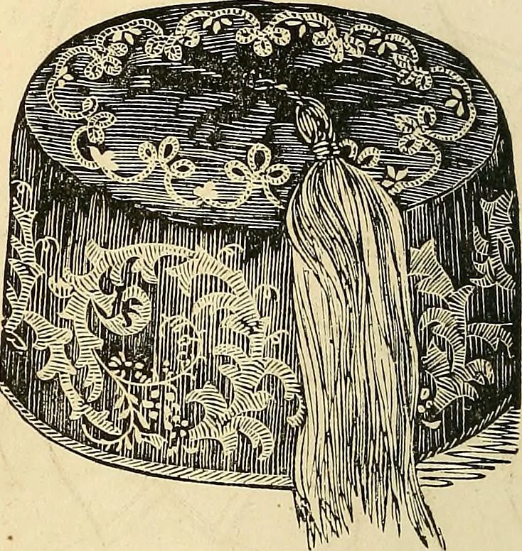 An illustration from The ladies' hand book of fancy and ornamental work .., 1860, leaf 53