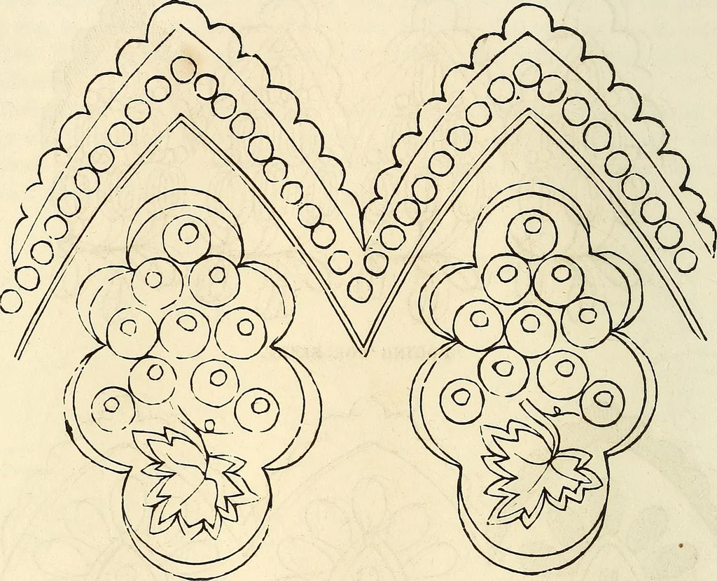 An illustration from The ladies' hand book of fancy and ornamental work .., 1860, leaf 61