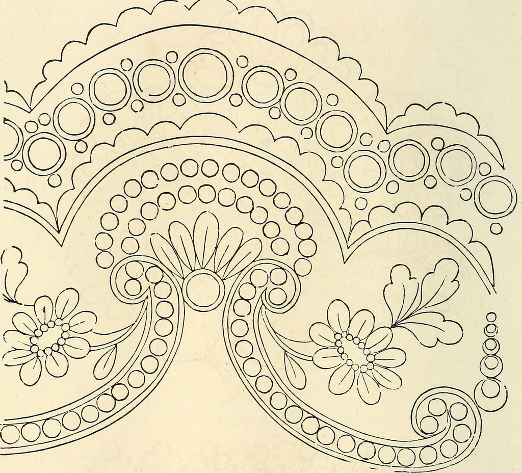 An illustration from The ladies' hand book of fancy and ornamental work .., 1860, leaf 63