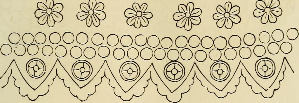 An illustration from The ladies' hand book of fancy and ornamental work .., 1860, leaf 64