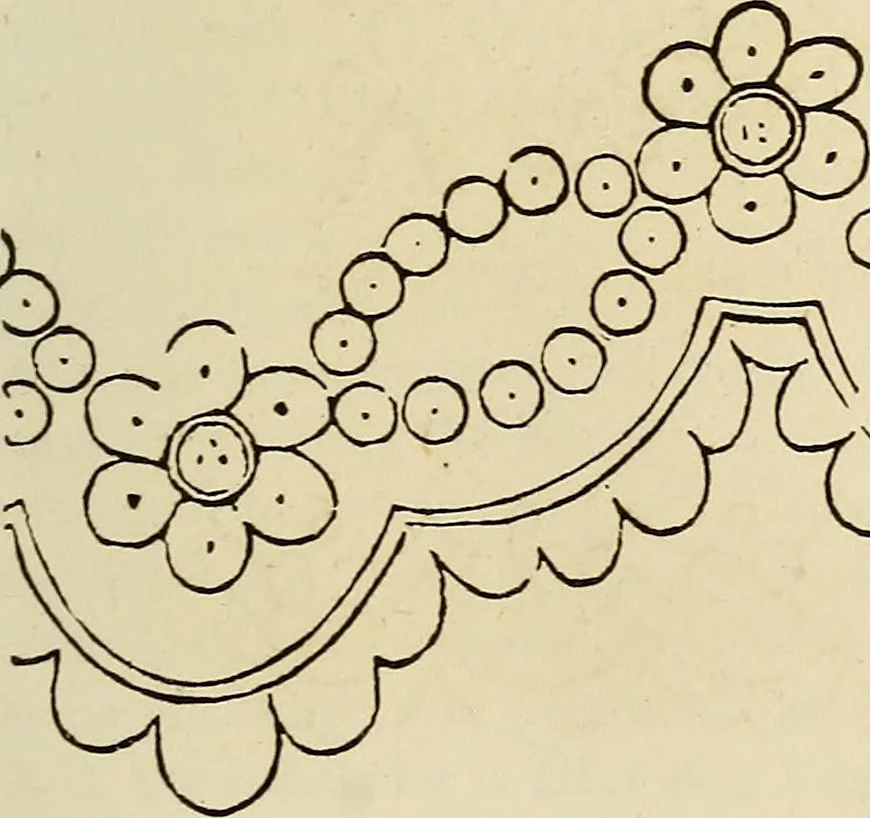 An illustration from The ladies' hand book of fancy and ornamental work .., 1860, leaf 64
