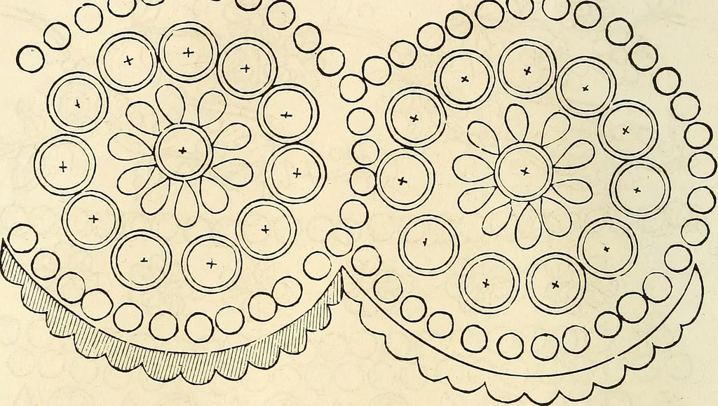 An illustration from The ladies' hand book of fancy and ornamental work .., 1860, leaf 65
