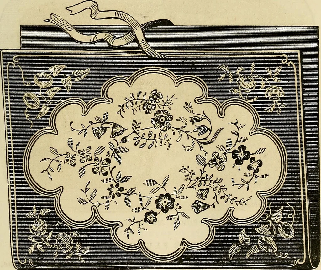 An illustration from The ladies' hand book of fancy and ornamental work .., 1860, leaf 84
