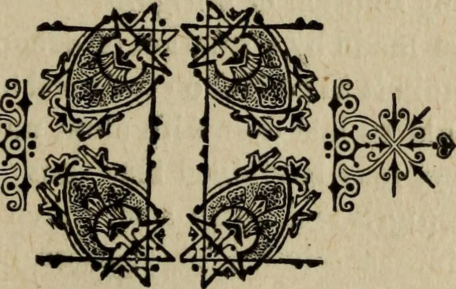 An illustration from Ladies' manual of art : or, Profit and pastime : a self teacher in all branches of decorative art, embracing every variety of painting and drawing on china, glass, velvet, canvas, paper and wood : the secret of all glass transparencies, sketching from nature, pastel and crayon drawing, taxidermy, etc, 1887, leaf 112