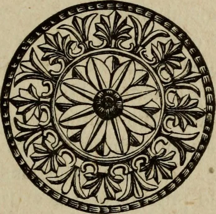 An illustration from Ladies' manual of art : or, Profit and pastime : a self teacher in all branches of decorative art, embracing every variety of painting and drawing on china, glass, velvet, canvas, paper and wood : the secret of all glass transparencies, sketching from nature, pastel and crayon drawing, taxidermy, etc, 1887, leaf 196