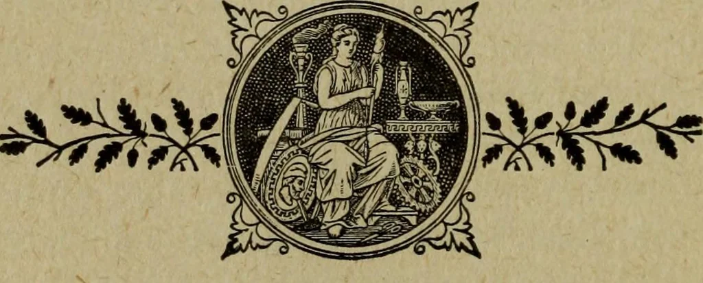 An illustration from Ladies' manual of art : or, Profit and pastime : a self teacher in all branches of decorative art, embracing every variety of painting and drawing on china, glass, velvet, canvas, paper and wood : the secret of all glass transparencies, sketching from nature, pastel and crayon drawing, taxidermy, etc, 1887, leaf 309