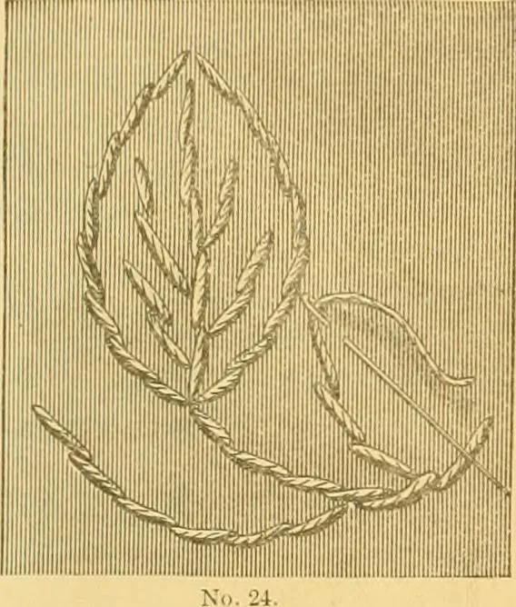 An illustration from Ladies' manual of embroidery and stamping. Giving full instructions in making the stitches .., 1884, leaf 8
