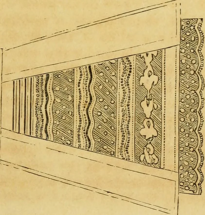 An illustration from The Ladies' self instructor in millinery and mantua making, embroidery and appliqué, canvas-work, knitting, netting, and crochet-work, 1853, leaf 124