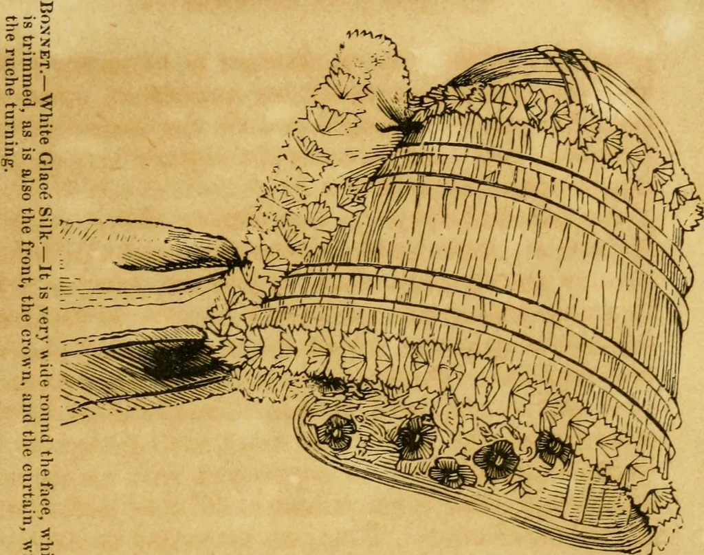 An illustration from The Ladies' self instructor in millinery and mantua making, embroidery and appliqué, canvas-work, knitting, netting, and crochet-work, 1853, leaf 150