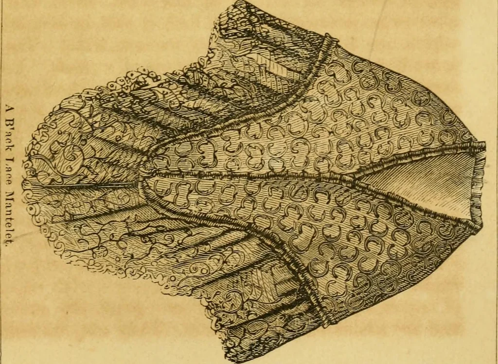 An illustration from The Ladies' self instructor in millinery and mantua making, embroidery and appliqué, canvas-work, knitting, netting, and crochet-work, 1853, leaf 164