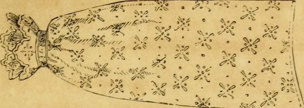 An illustration from The Ladies' self instructor in millinery and mantua making, embroidery and appliqué, canvas-work, knitting, netting, and crochet-work, 1853, leaf 178