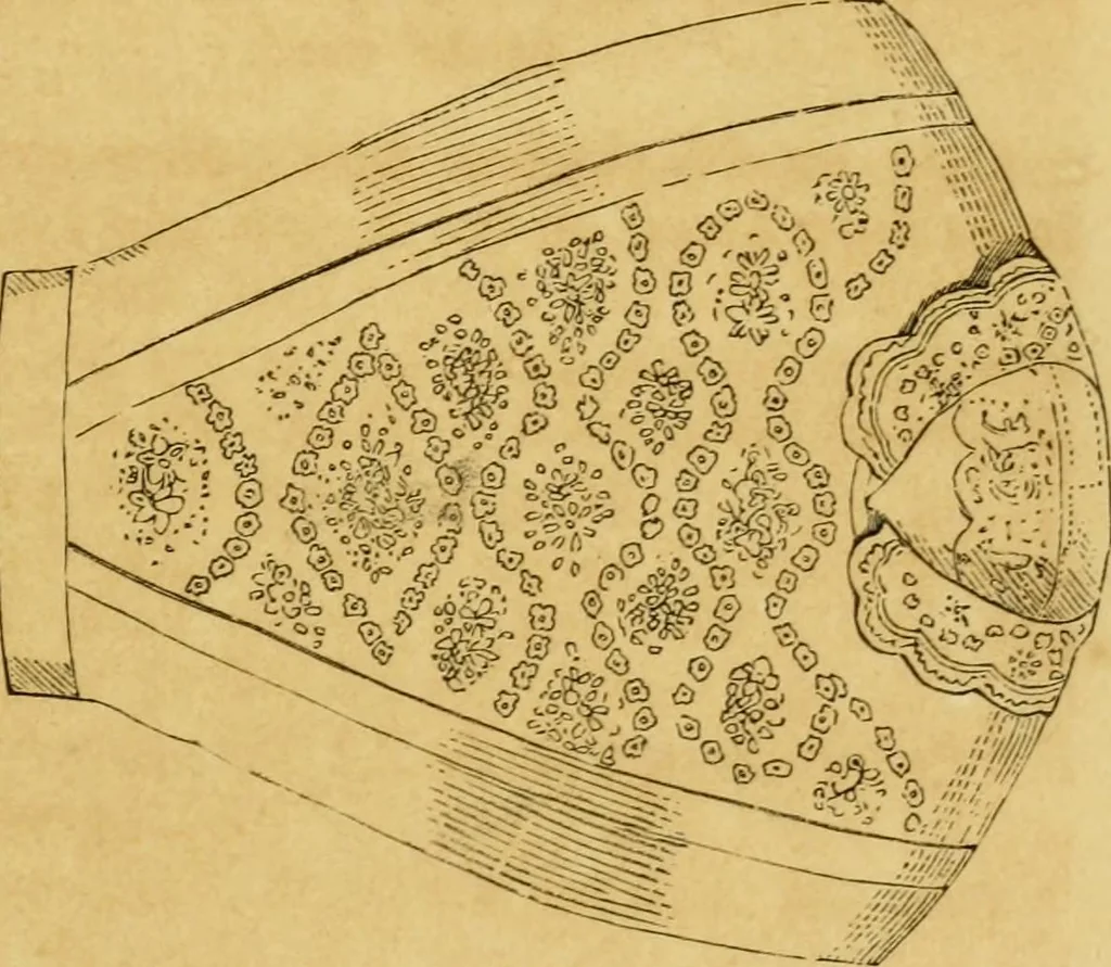 An illustration from The Ladies' self instructor in millinery and mantua making, embroidery and appliqué, canvas-work, knitting, netting, and crochet-work, 1853, leaf 178