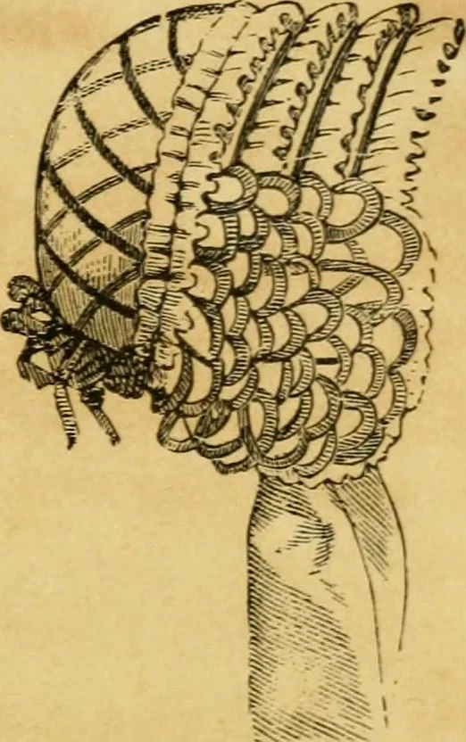 An illustration from The Ladies' self instructor in millinery and mantua making, embroidery and appliqué, canvas-work, knitting, netting, and crochet-work, 1853, leaf 204