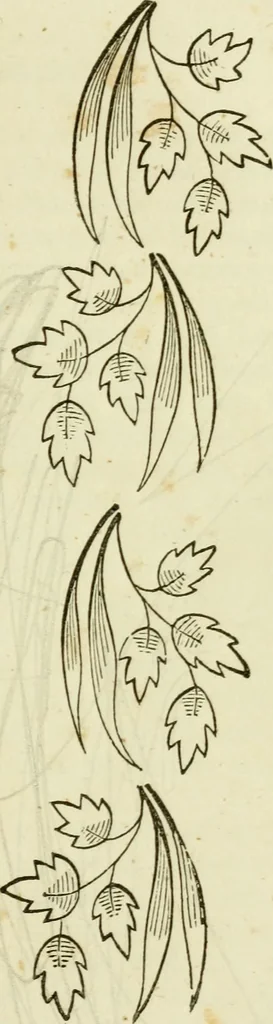 An illustration from The Ladies' self instructor in millinery and mantua making, embroidery and appliqué, canvas-work, knitting, netting, and crochet-work, 1853, leaf 36