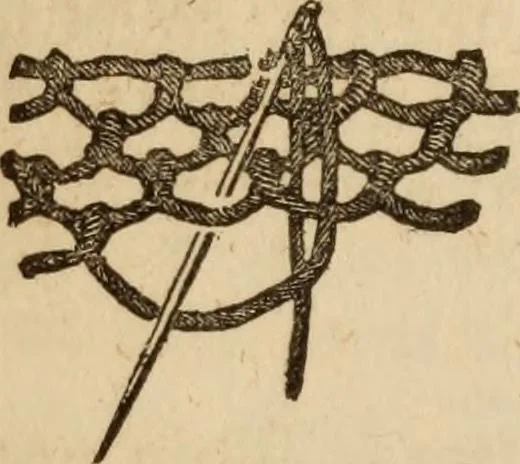 An illustration from The Ladies' self instructor in millinery and mantua making, embroidery and appliqué, canvas-work, knitting, netting, and crochet-work, 1853, leaf 117