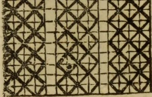 An illustration from The Ladies' self instructor in millinery and mantua making, embroidery and appliqué, canvas-work, knitting, netting, and crochet-work, 1853, leaf 76