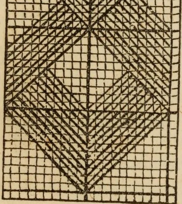 An illustration from The Ladies' self instructor in millinery and mantua making, embroidery and appliqué, canvas-work, knitting, netting, and crochet-work, 1853, leaf 77