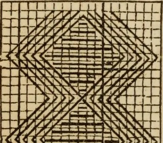 An illustration from The Ladies' self instructor in millinery and mantua making, embroidery and appliqué, canvas-work, knitting, netting, and crochet-work, 1853, leaf 79